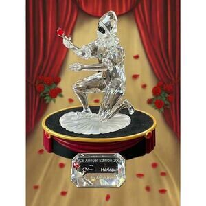 2001 SCS Swarovski Crystal Figurine Masquerade Harlequin Full Set Retired VTG